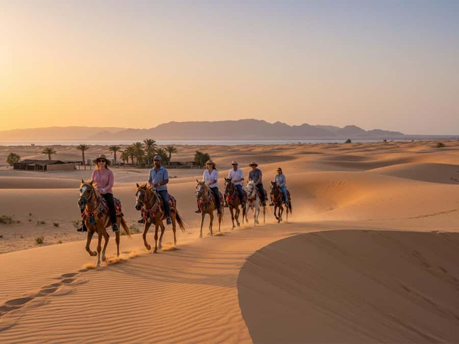 From Hurghada: Makadi Bay Horse Riding Tour - The 2-hour Makadi Bay ride: what the desert and Red Sea sections feel like
