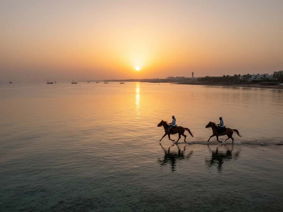 From Hurghada: Red Sea Sunrise and Desert Horseback Riding - How the Ride Moves: Desert Plains, Valleys, and Sea-Edge Trails