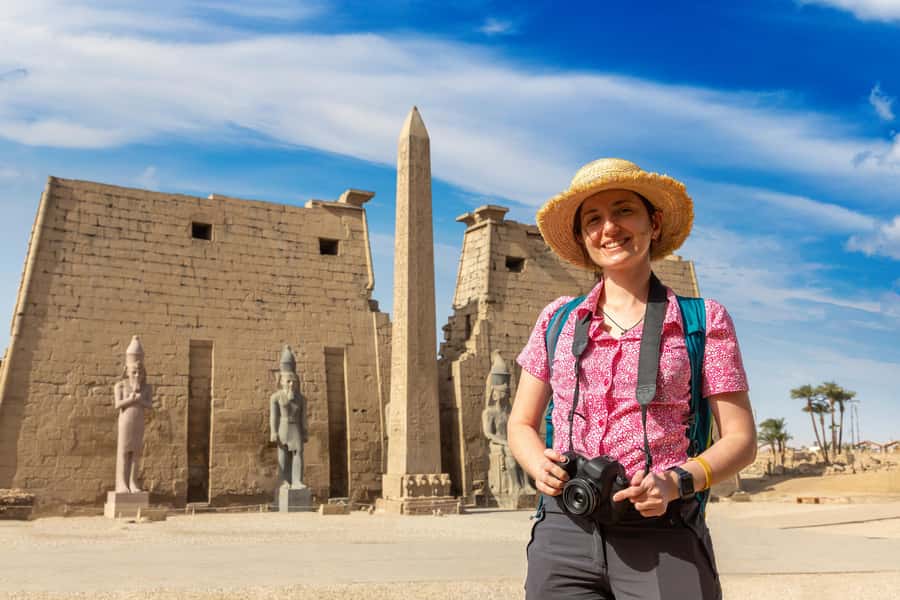 Hurghada: 2-Day Luxor Highlights & Hot Air Balloon & Hotel - Day 1: afternoon pickup, Luxor Temple, and the Sphinx Avenue walk