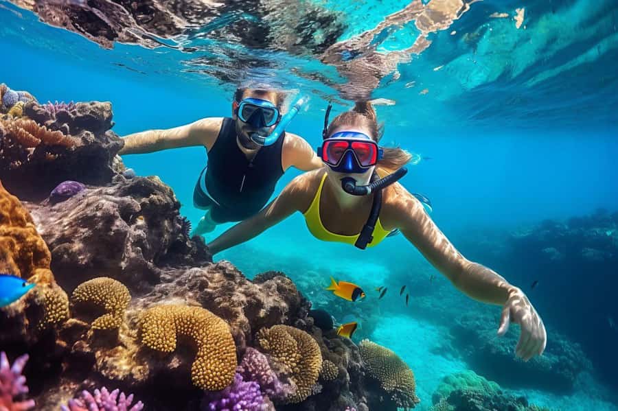 Hurghada: 3 Islands, Dolphins & Snorkel Yacht Trip w/ Lunch - Orange Bay’s hour: beach time with a Caribbean vibe