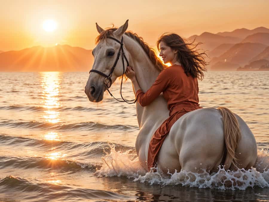 Hurghada: Sea & Desert Horse Tour, Stargazing, Dinner & Show - At the Stables: Safety Briefing, Helmet Rules, and Skill-Based Horse Matching