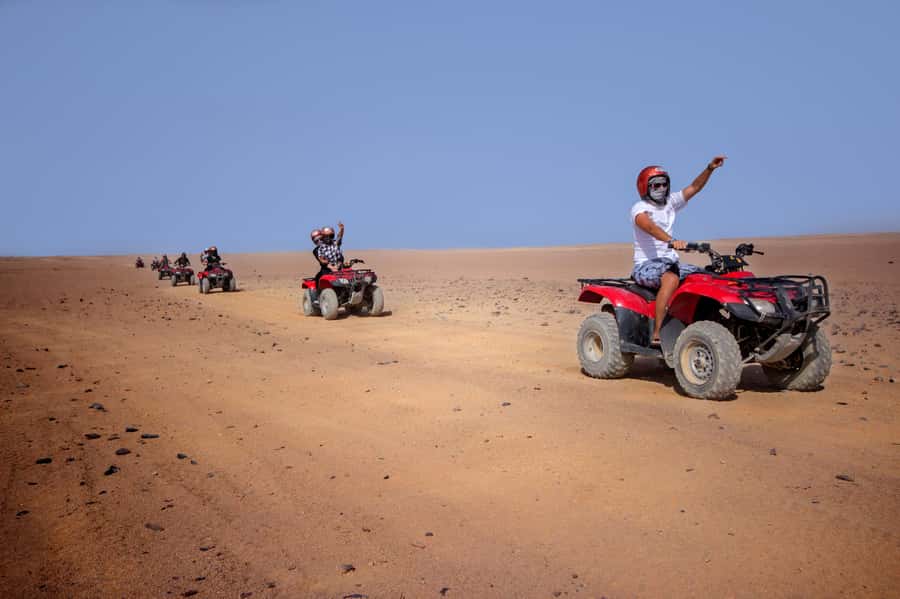 Hurghada: Sunset Quad Bike, Camel w/ Opt Stargazing and BBQ - Pickup, Transfers, and Timing Around Hurghada Resorts